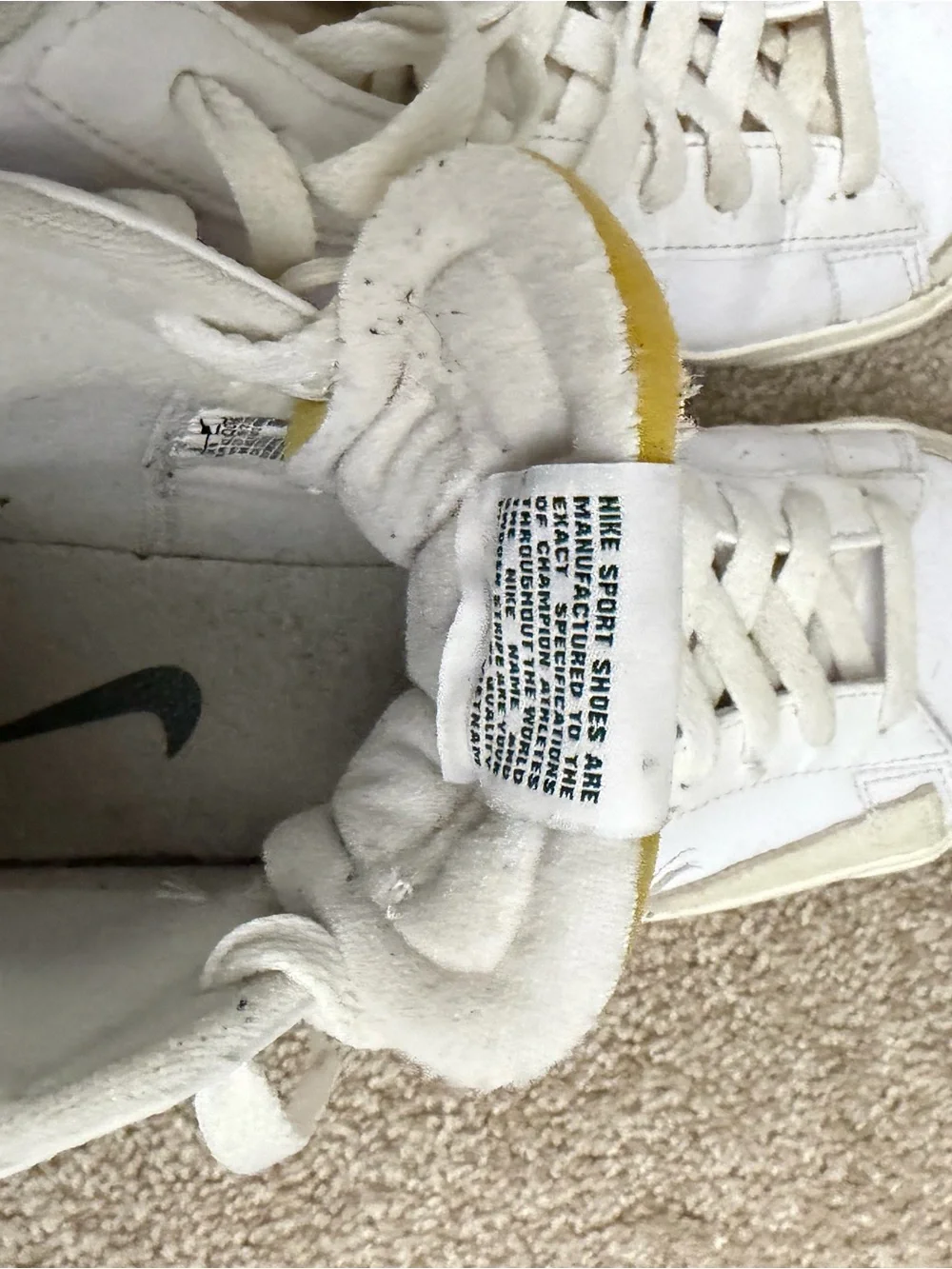Nike Blazer Mid White Red Just Do It High Top Sneakers